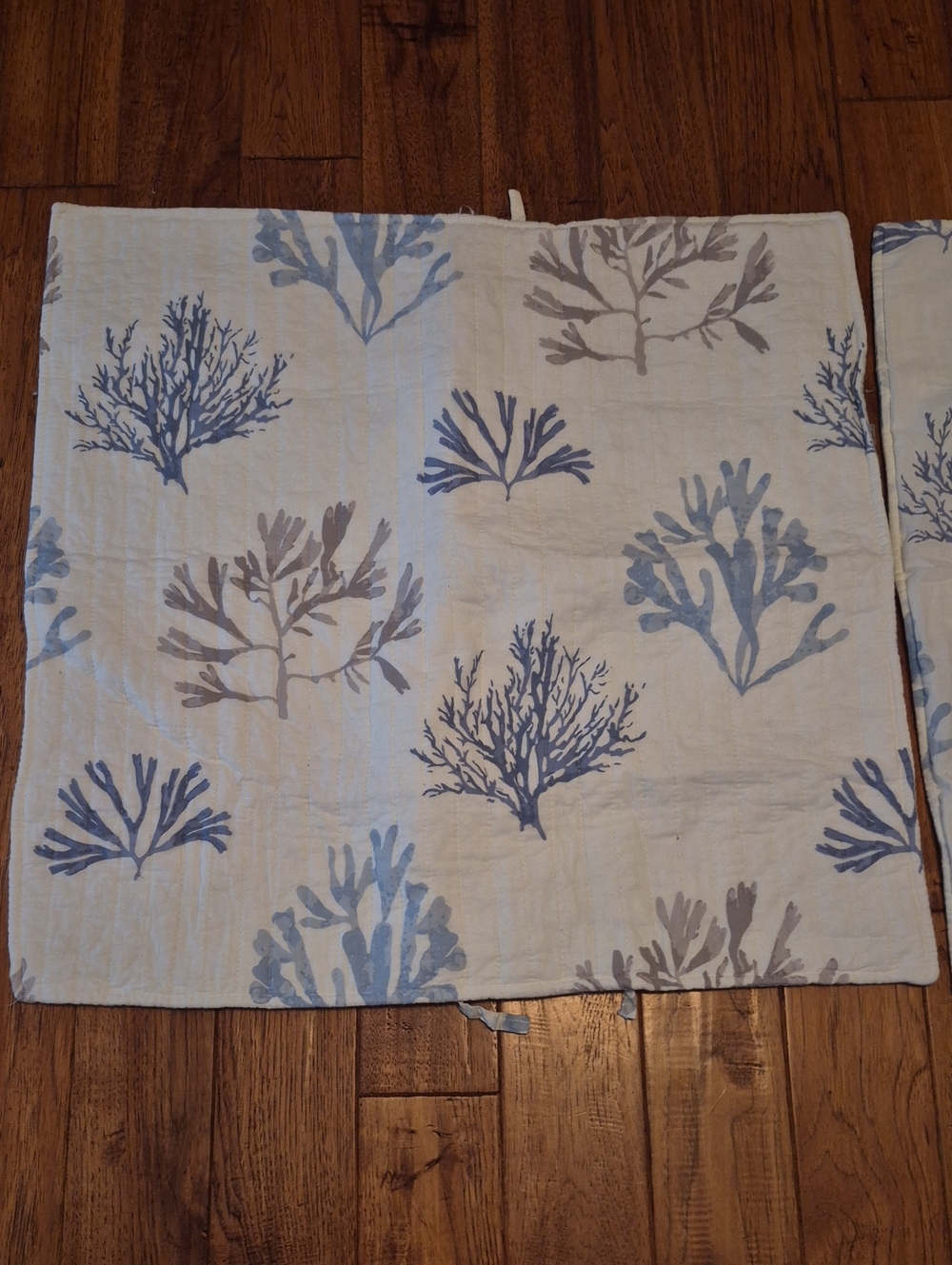 Levtex Set Of 2 Coral Print Euro Pillow Sham Covers